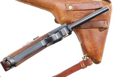 Swiss DWM 1906 Pistol, Swiss Cross in Starburst, Holster, 6508, FB00008 - Image 3 of 25