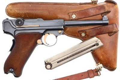 Swiss DWM 1906 Pistol, Swiss Cross in Starburst, Holster, 6508, FB00008 - Image 2 of 25