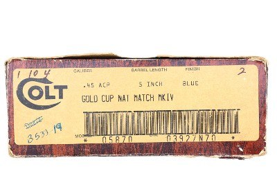 Colt Gold Cup National Match Pistol, Boxed, 03927N70, FB01270 - Image 16 of 16