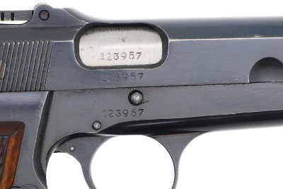 FN High Power Pistol, Tangent Sight, WWII, German Military, 123957, FB01634 - Image 9 of 13