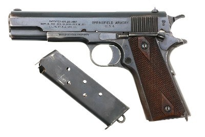 Springfield Armory 1911, Pistol, WWI, U.S. Military, 105874, FB02201