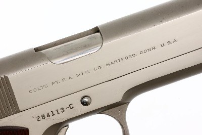 Colt Government Model, Factory Nickeled 1911A1 Pistol, Made 1959, FB01519 - Image 3 of 12
