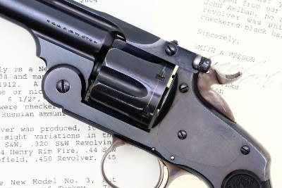 S&W New Model 3 Target, Documented, 32427, ANTIQUE, O-180 - Image 3 of 16