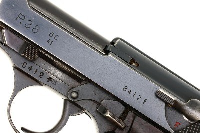 Walther P38, AC41, German WWII Military Pistol, 8412f, FB02123 - Image 3 of 16