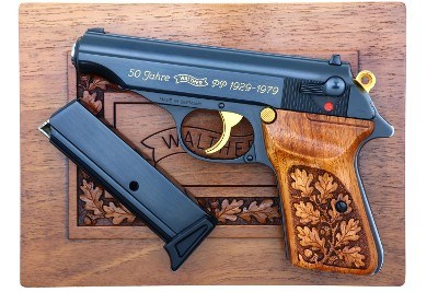 Walther PP, 50 Year Commemorative Pistol,
New in Case, W227von500, FB02272