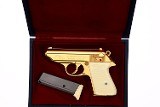 Walther PPK, Gold Plated, Factory Case, Pimp Gun, 158628A, FB02248 - 8 of 13
