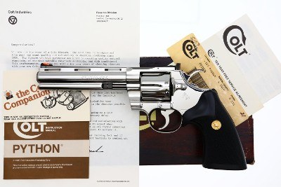 Colt Python, Brite Stainless Steel, Matching Box, T42557, FB02282