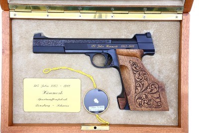 Hammerli 208 Pistol Engraved 125 Year Commemorative, Cased, JP0335, FB02062