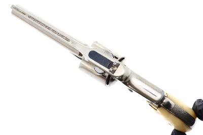 S&W .38 DA Safety Hammerless Revolver, Factory Nickel, MOP, 531, FB01561 - Image 6 of 13