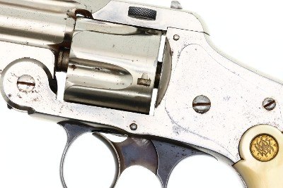 S&W .38 DA Safety Hammerless Revolver, Factory Nickel, MOP, 531, FB01561 - Image 3 of 13