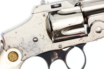 S&W .38 DA Safety Hammerless Revolver, Factory Nickel, MOP, 531, FB01561 - Image 4 of 13
