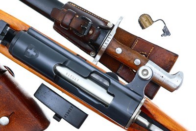 Swiss Bern K31 Military rifle, Matching Bayonet, Mag Pouch, 915017, FB02383 - Image 2 of 24