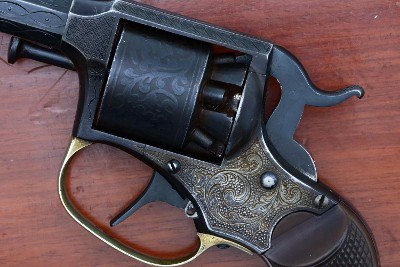 Remington Rider Percussion Pistol, Engraved, Cased, Accessories, 723, O-240 - Image 6 of 19