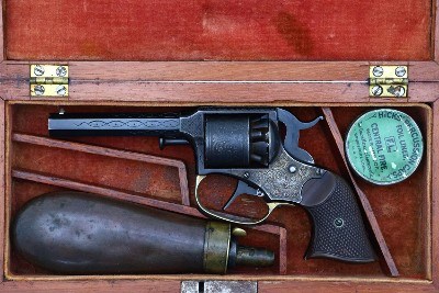 Remington Rider Percussion Pistol, Engraved, Cased, Accessories, 723, O-240 - Image 2 of 19