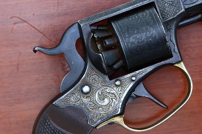 Remington Rider Percussion Pistol, Engraved, Cased, Accessories, 723, O-240 - Image 8 of 19