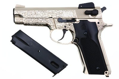 S&W 559 Factory Class A Engraved Nickled Pistol, A770234, FB02415 - Image 1 of 9