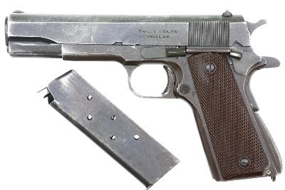 Ithaca M1911A1, US Military WWII Pistol,1244490, FB02236 - Image 1 of 12