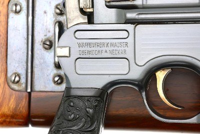 Mauser C96 Prewar Bolo Pistol, Floral Grips, Matching Stock, 40414, FB02418 - Image 6 of 24