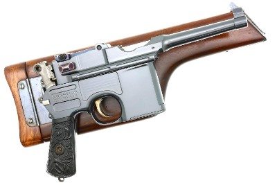 Mauser C96 Prewar Bolo Pistol, Floral Grips, Matching Stock, 40414, FB02418 - Image 5 of 24