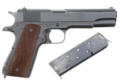 Remington Rand 1911 A1 Pistol, US military, made 1943, 985814, FB02238 - Image 2 of 11