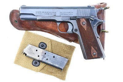 Colt 1911 US WWI Military Pistol, Holster, Mills Pouch, 256006, FB01629 - Image 1 of 18