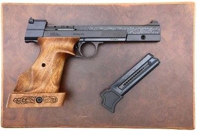 Hammerli 208 Factory Engraved 125 Year Swiss Pistol, Cased, JP0298, FB02063 - Image 4 of 12