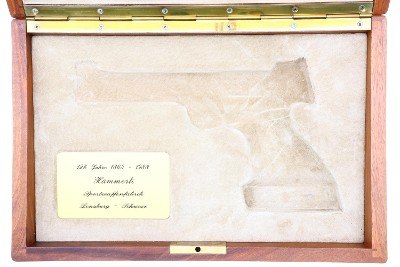 Hammerli 208 Factory Engraved 125 Year Swiss Pistol, Cased, JP0298, FB02063 - Image 11 of 12