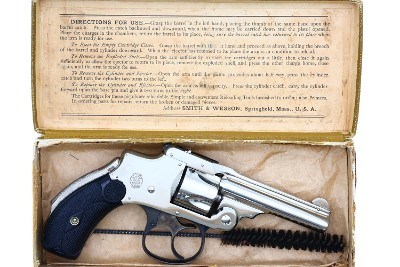 S&W 32 New Departure Nickeled Revolver, Original Box, 70197, FB01569 - Image 3 of 15