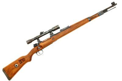 Mauser K98k Low Turret WWII Sniper Rifle, Matching Scope, 21906k, FB01749 - Image 1 of 25