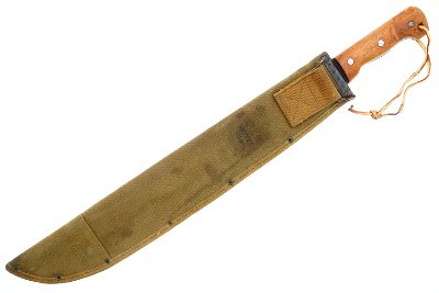 U.S. Legitimus Collins & Co. 1944 USN Machete with Scabbard, X-446 - Image 7 of 12