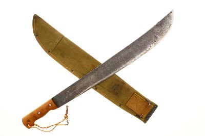 U.S. Legitimus Collins & Co. 1944 USN Machete with Scabbard, X-446 - Image 2 of 12