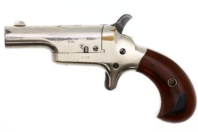 Colt Third Model (Thuer) Derringer, .41 RF, Nickeled, 36783, O-145 - Image 1 of 9