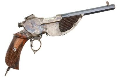Gustav Bittner 1896 Austrian Repeater Pistol, ANTIQUE, 31, O-277 - Image 6 of 25