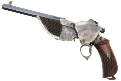 Gustav Bittner 1896 Austrian Repeater Pistol, ANTIQUE, 31, O-277 - Image 4 of 25