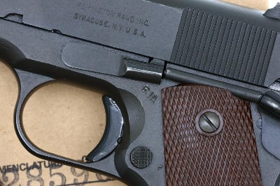Remington Rand 1911 A1 US Military WWII Pistol, 1285904, FB02163 - Image 4 of 12