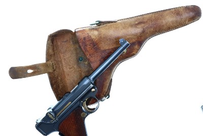 1900 DWM Swiss Military WIDE TRIGGER Luger, Holster, 4608, FB00325 - Image 16 of 19