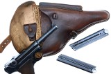 Mauser 1937 S/42 German Army WWII Luger Pistol Rig, 359k, FB01575 - Image 19 of 20