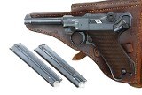 Mauser 1937 S/42 German Army WWII Luger Pistol Rig, 359k, FB01575