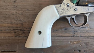 Antique Remington 1875, 44-40 WCF, Nickel, Very nice shootable bore for its age - Image 2 of 14