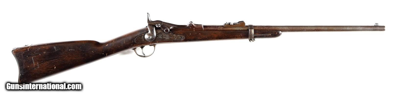 Historic Custer Range U S Springfield Model 1873 Trapdoor Carbine For Sale