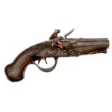 Belgian Double-Barrel Flintlock Pocket Pistol - 1 of 4