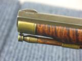 Tiger Burled Kentucky Style Flintlock Pistol - 7 of 11