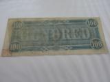 1864 $100 Confederate Note - 2 of 5