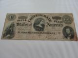 1864 $100 Confederate Note - 1 of 5