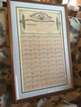 Original and Complete Framed 1865 Confederate $1,000 Bond, with All Interest Payment Coupons - 2 of 6