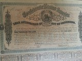 Original and Complete Framed 1865 Confederate $1,000 Bond, with All Interest Payment Coupons - 4 of 6