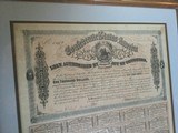 Original and Complete Framed 1865 Confederate $1,000 Bond, with All Interest Payment Coupons - 3 of 6