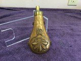 Three Excellent 1800's Brass and Copper Powder Flasks - 5 of 12