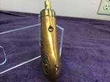 Three Excellent 1800's Brass and Copper Powder Flasks - 8 of 12