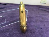 Three Excellent 1800's Brass and Copper Powder Flasks - 6 of 12